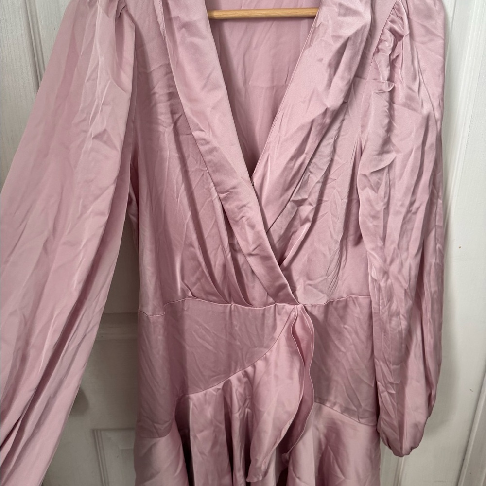 Express Pink Long Sleeve Dress